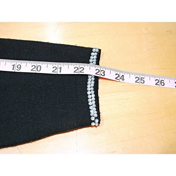 Womens Vintage Y2k Regency Collection Rhinestones Bow Black Classy Sweater Sz L - Picture 10 of 12